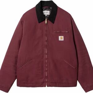 Carhartt WIP OG Detroit Aged Canvas Jacket Malbec Black New